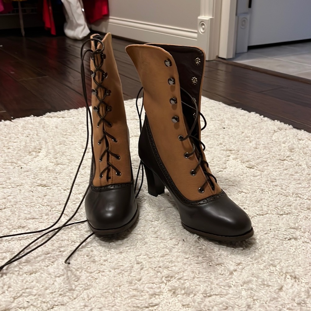 Granny style boots